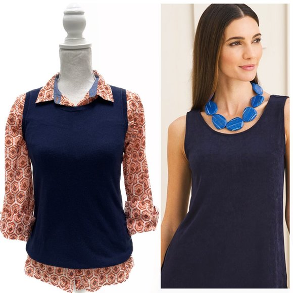 Chico's Tops - CHICO’S Sleeveless Sweater Knit Tank Top